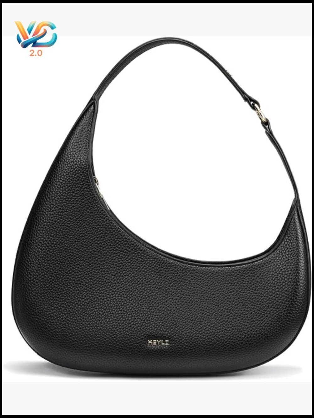 Trendy Hobo Shoulder Bag with Zipper Closure Lightweight